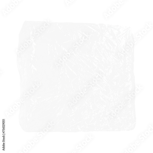 Transparent stretch plastic wrap texture. Realistic polyethylene wrapping stretch on transparent  background. Texture overlay effect template. transparent and wavy crumpled plastic texture. © Hasibul