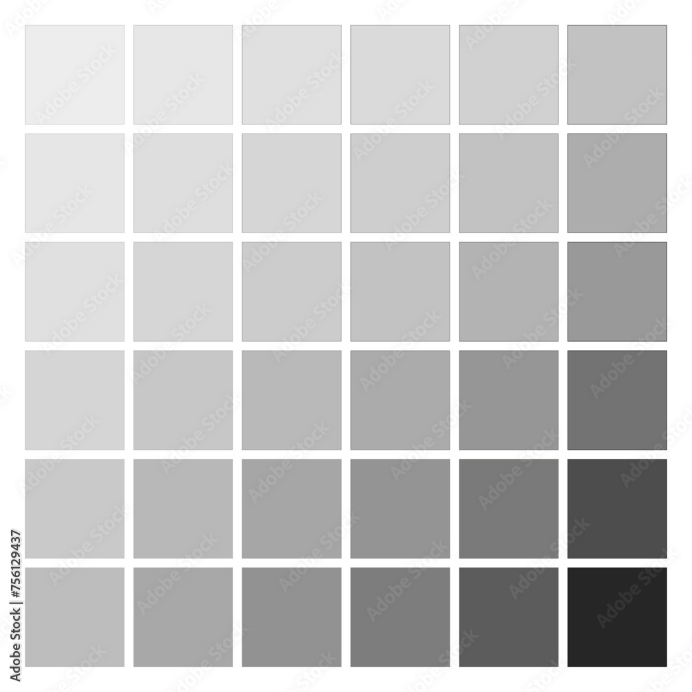 Shades of Gray Scale Color Palette. Vector illustration. EPS 10.