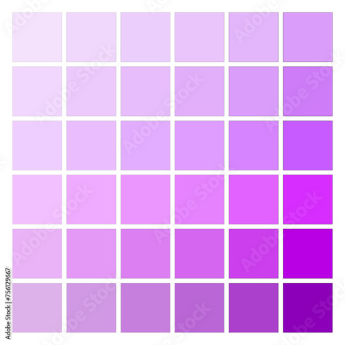 Purple Hues Color Palette Array. EPS 10.