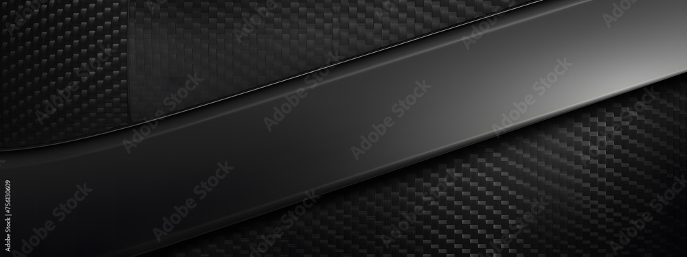 Black background with metallic texture and carbon fiber pattern - obrazy, fototapety, plakaty 