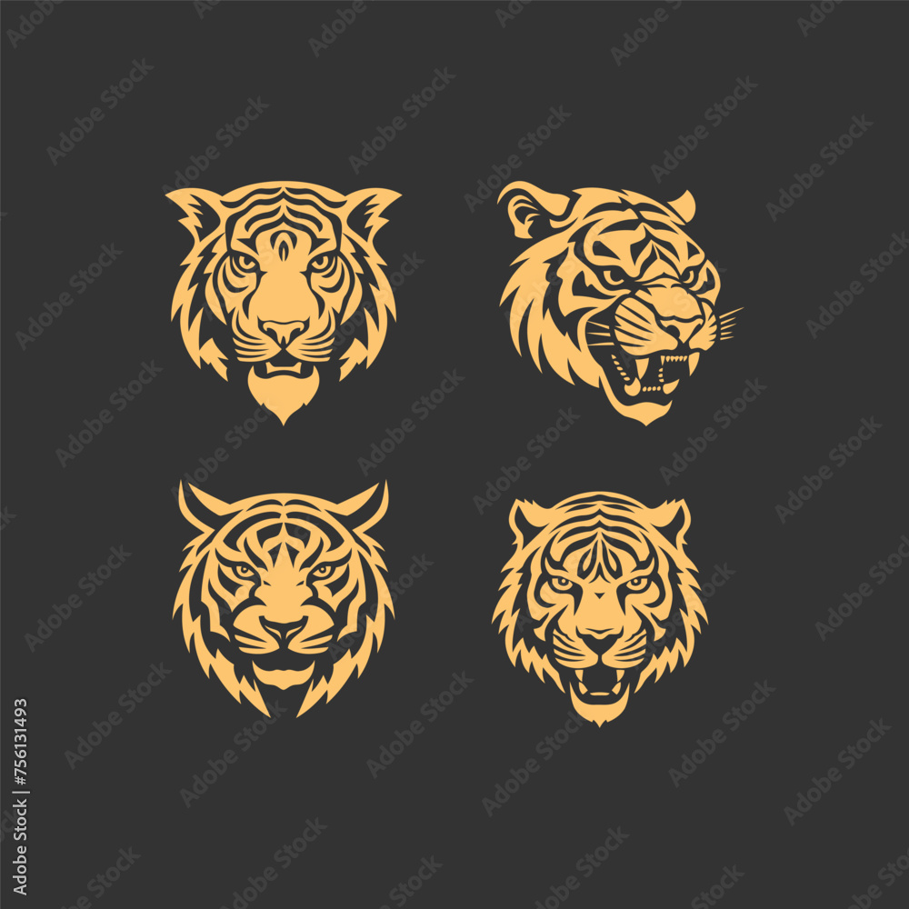 Tiger head logo design vector template Tiger head logo design vector template