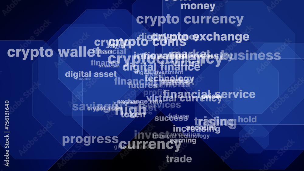 Digital money rise of crypto currencies and their impact on global financial market - obrazy, fototapety, plakaty 