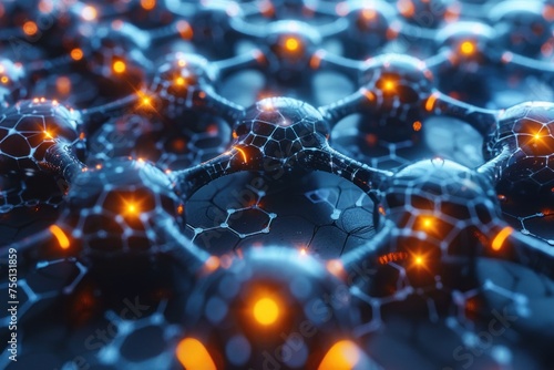 Nanotechnology in Electronics and Medicine, High-tech Background © Pixel Alchemy