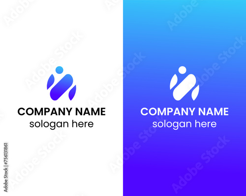 M Mentor and Coaching, Training logo design vector