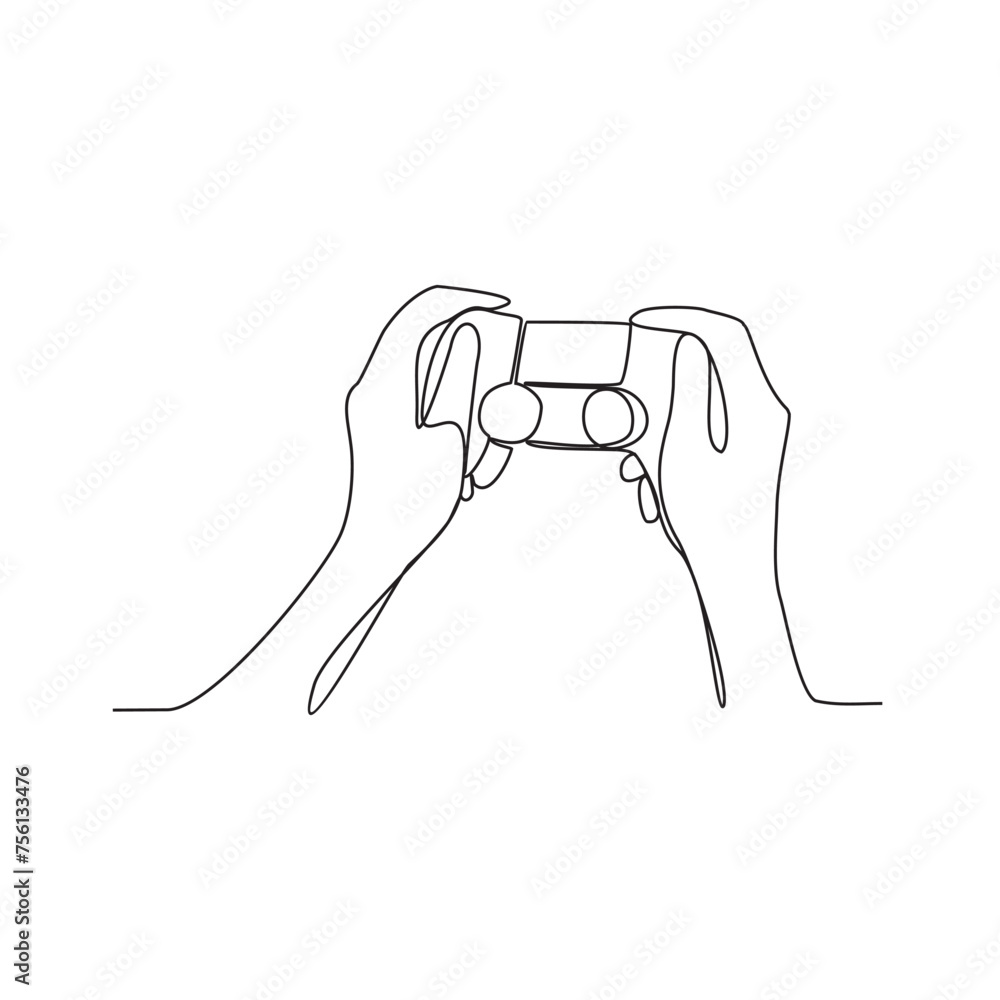 One continuous line drawing of the people are playing soccer video games in a room of house vector illustration. playing video games activity illustration in simple linear style vector design concept. One continuous line drawing of the people are playing soccer video games in a room of house vector illustration. playing video games activity illustration in simple linear style vector design concept.