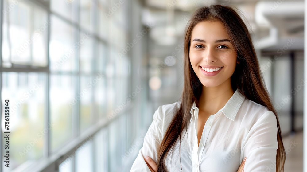 Smiling Business Woman in the Office Smiling Business Woman in the Office
