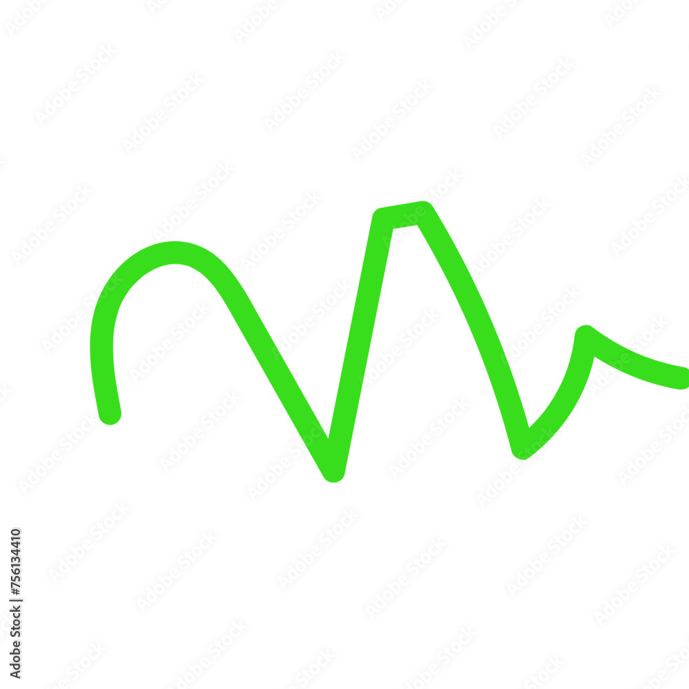 Colourful Squiggly Vector Line