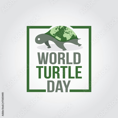 world turtle day vector illustration. world turtle day themes design concept with flat style vector illustration. Suitable for greeting card, poster and banner.