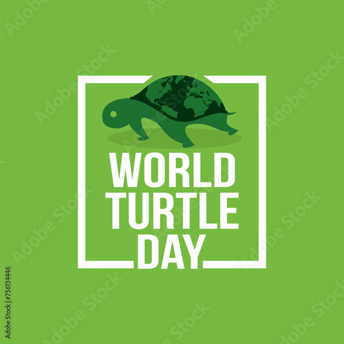 world turtle day vector illustration. world turtle day themes design concept with flat style vector illustration. Suitable for greeting card, poster and banner.
