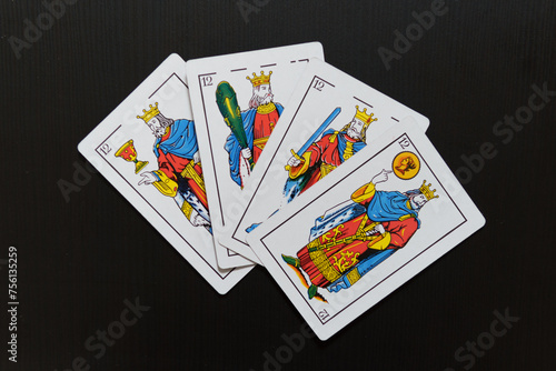 the kings of a Spanish deck of cards