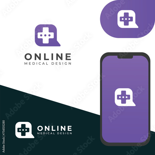 Creative online medical logo design. Medical  healthcare Consulting Logo Design  Template. 