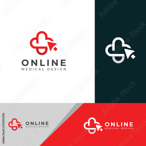 Creative online medical logo design. Medical  healthcare Consulting Logo Design  Template. 