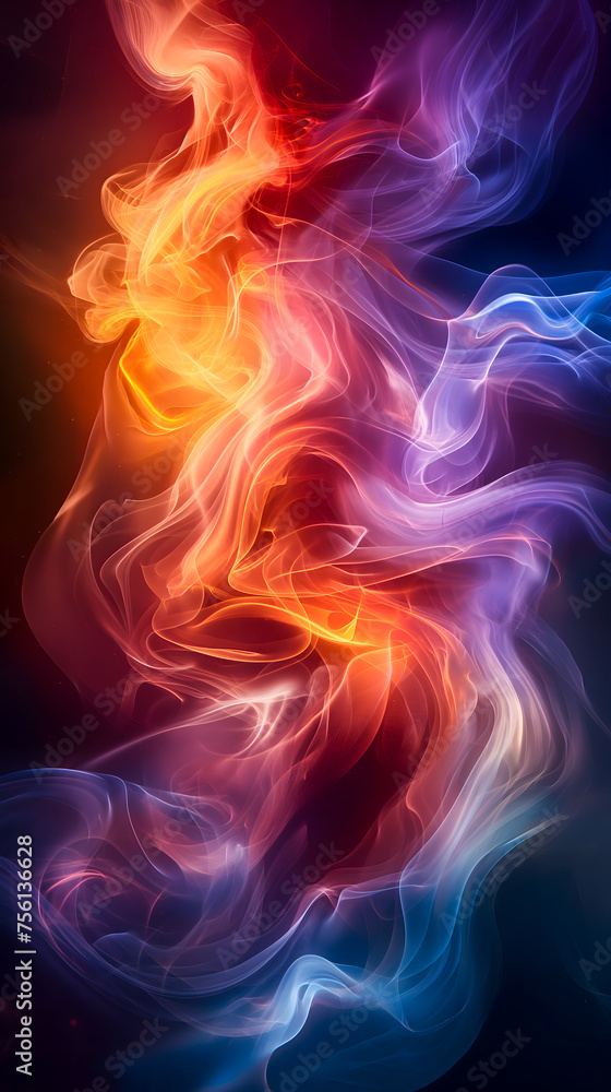 abstract colorful smoke on black background abstract colorful smoke on black background