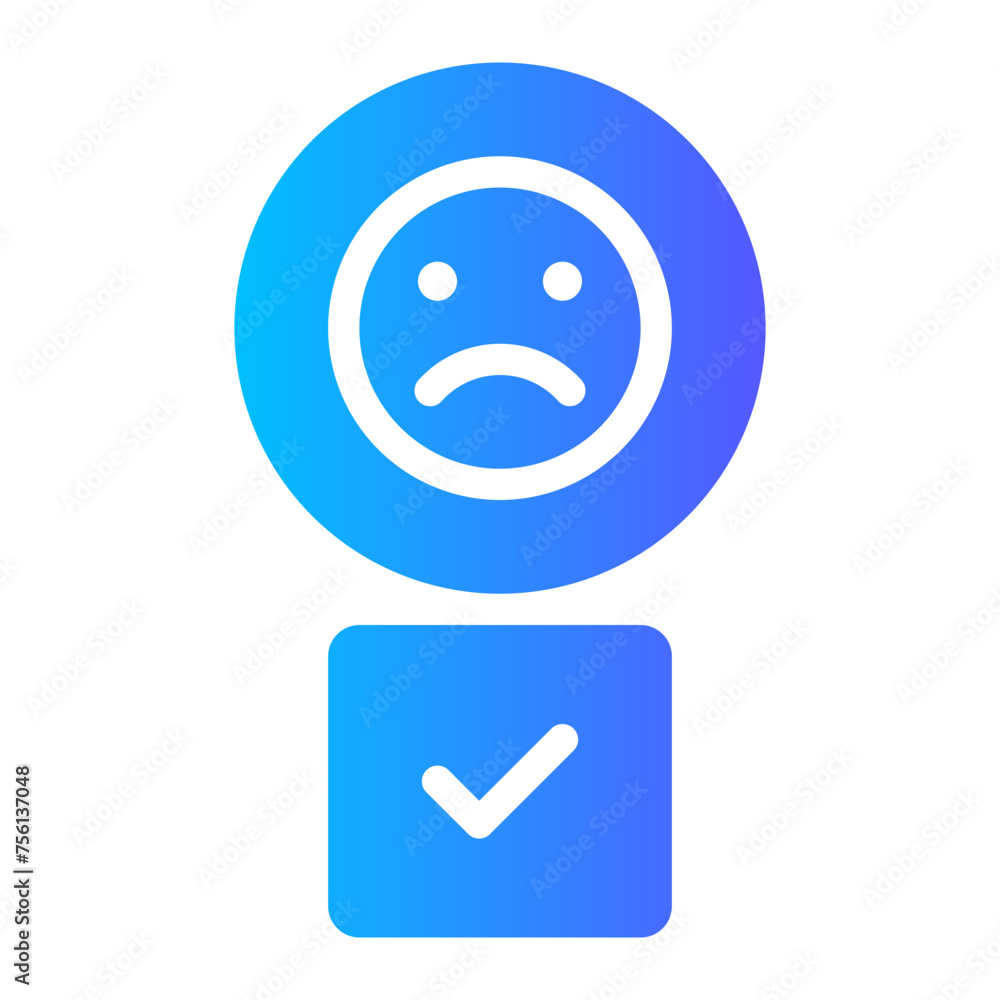 Fototapeta premium feedback emoji gradient icon