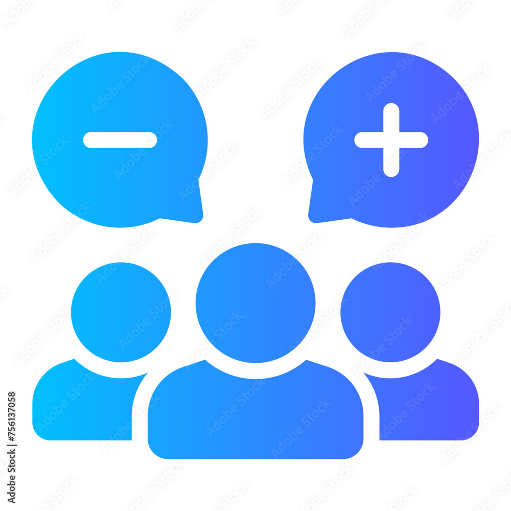 Fototapeta premium opinion gradient icon