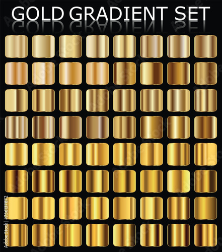 Metal gold gradient color set