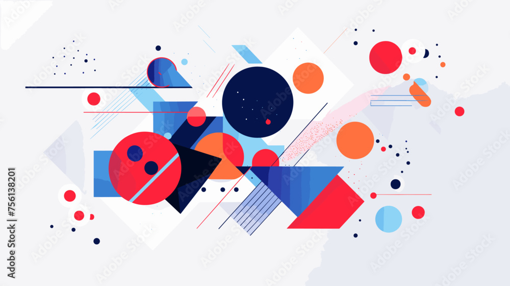 Obraz premium Flat vector illustration of a geometric pattern.