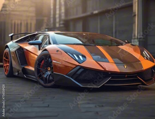 Lamborghini on the street photo