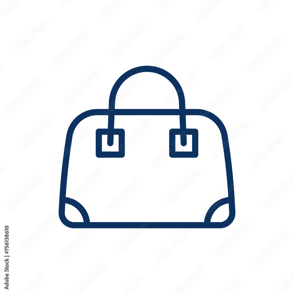 Bowling Bag Icon. Vector Isolated Line Art Illustration with Editable Stroke of Stylish Bowling Bag with Two Rounded Handles. Fashion Accessory in Modern Casual Minimal Design. Bowling Bag Icon. Vector Isolated Line Art Illustration with Editable Stroke of Stylish Bowling Bag with Two Rounded Handles. Fashion Accessory in Modern Casual Minimal Design.