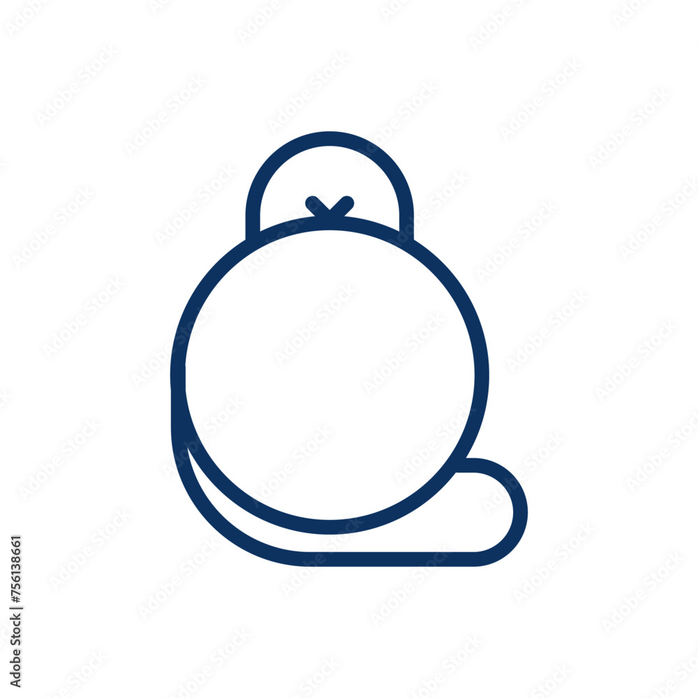 Round Bag Icon. Vector Isolated Line Art Illustration with Editable Stroke of Women's Stylish Shoulder or Handbag Fashion Accessory in Modern Casual Minimal Design. Round Bag Icon. Vector Isolated Line Art Illustration with Editable Stroke of Women's Stylish Shoulder or Handbag Fashion Accessory in Modern Casual Minimal Design.