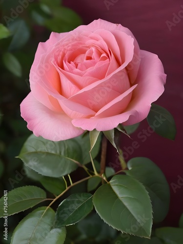breathtaking portrayal of a delicately drawn pink rose  its petals unfurling with grace  capturing the essence of timeless beauty in an exquisite blend of detailed ink strokes Generatice AI