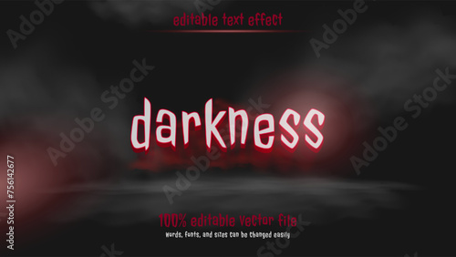 Darkness Editable Text Effect. Suitable for a Horror Theme