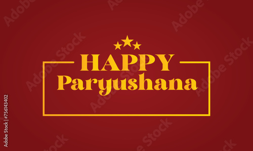 Happy Paryushana Stylish Text illustration Design photo