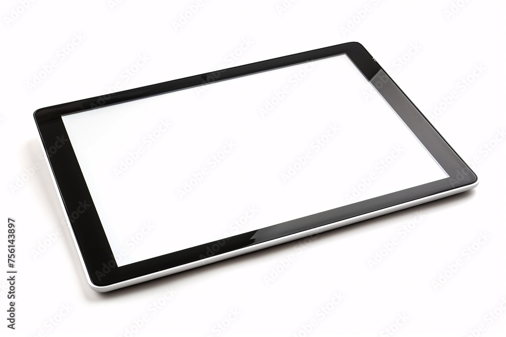 Tablet computer with blank white screen, isolated on white background, tablet pc isolated on white background, tablet mockup Tablet computer with blank white screen, isolated on white background, tablet pc isolated on white background, tablet mockup