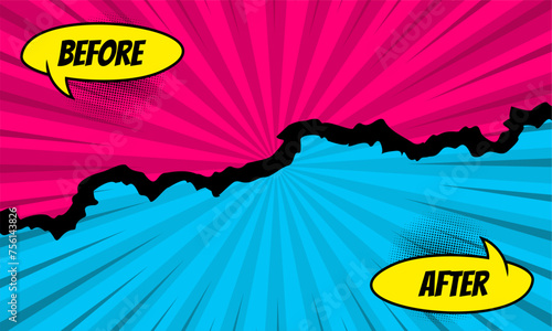 Comic template before and after background