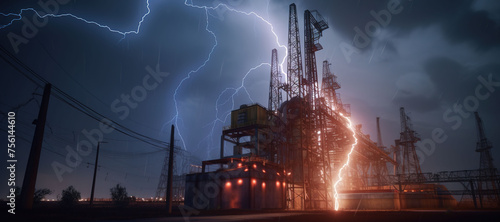 power plants, electricity, lightning 23