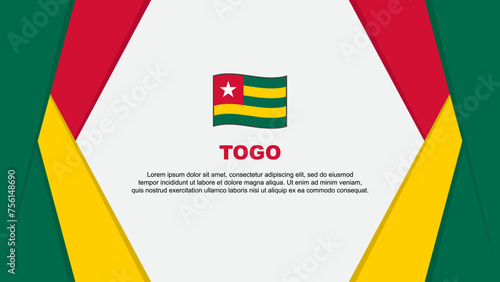 Togo Flag Abstract Background Design Template. Togo Independence Day Banner Cartoon Vector Illustration. Togo Background