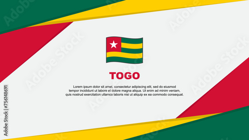 Togo Flag Abstract Background Design Template. Togo Independence Day Banner Cartoon Vector Illustration. Togo