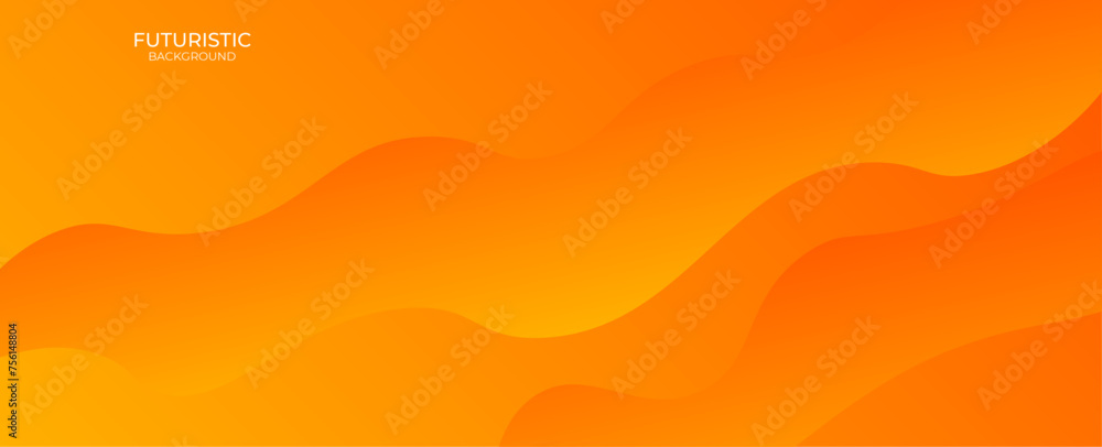 Abstract orange background with waves Abstract 3d orange papercut and topography relief. Modern graphic design element future style concept for banner, flyer, card, brochure cover. vecto illustration - obrazy, fototapety, plakaty 
