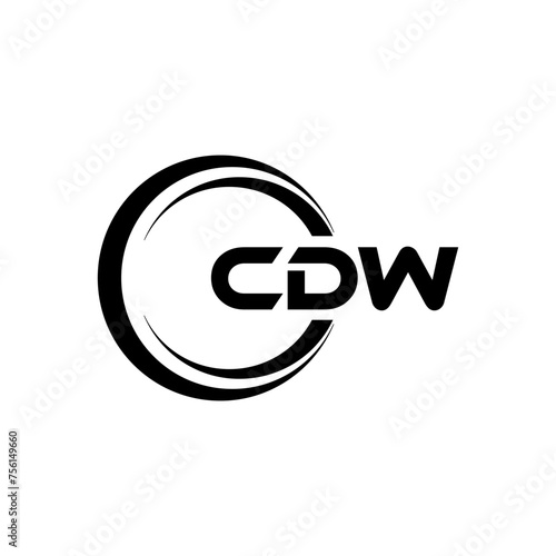 CDW Logo Design, Inspiration for a Unique Identity. Modern Elegance and Creative Design. Watermark Your Success with the Striking this Logo. photo