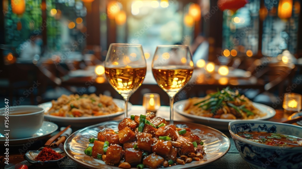 A dinner party restaurant A dinner party restaurant