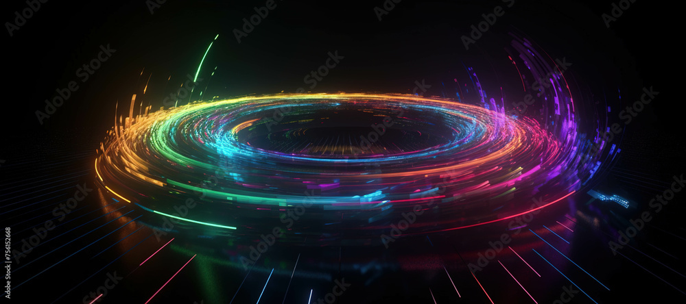 colorful circle neon light, gradation 33 colorful circle neon light, gradation 33
