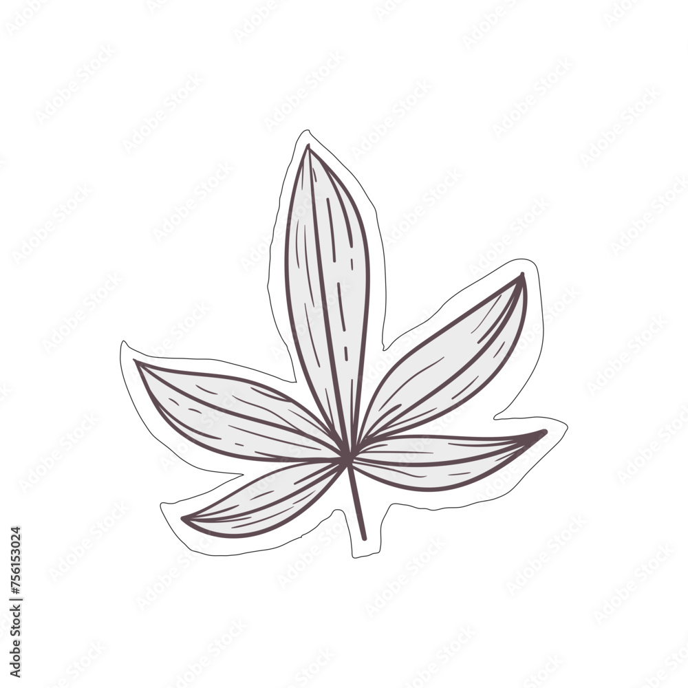 Aeshetic Leaf Sticker Aeshetic Leaf Sticker