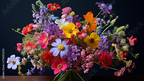A bouquet of colorful flowers