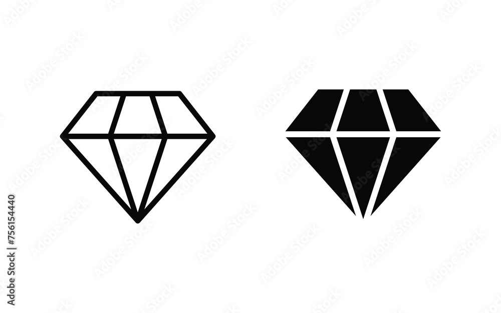 diamonds icon set. diamond collection icon vector illustration diamonds icon set. diamond collection icon vector illustration