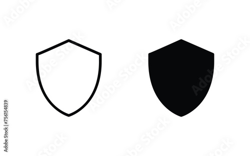 Shield icon set, Protection, Security icon vector illustration  photo