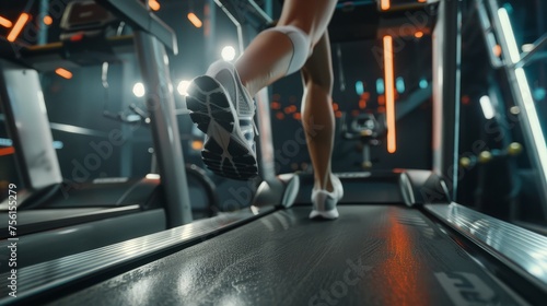 Picture of people running on treadmill in gym © Wayu