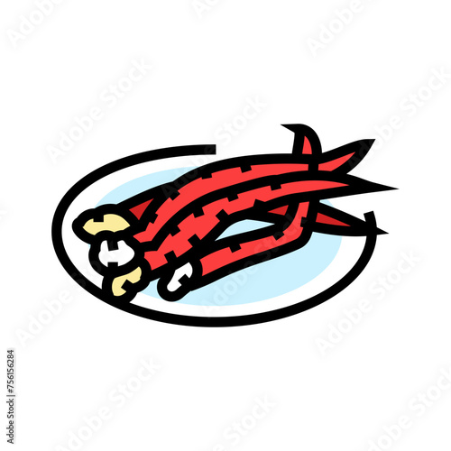 crab legs sea cuisine color icon vector. crab legs sea cuisine sign. isolated symbol illustration