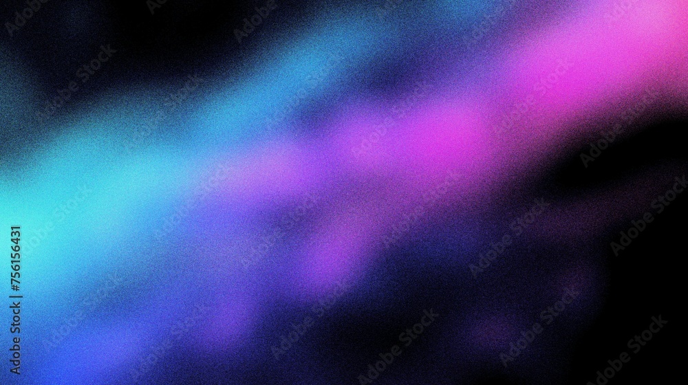 Deep purple, Electric blue, Neon green, gradient background with grain and noise texture