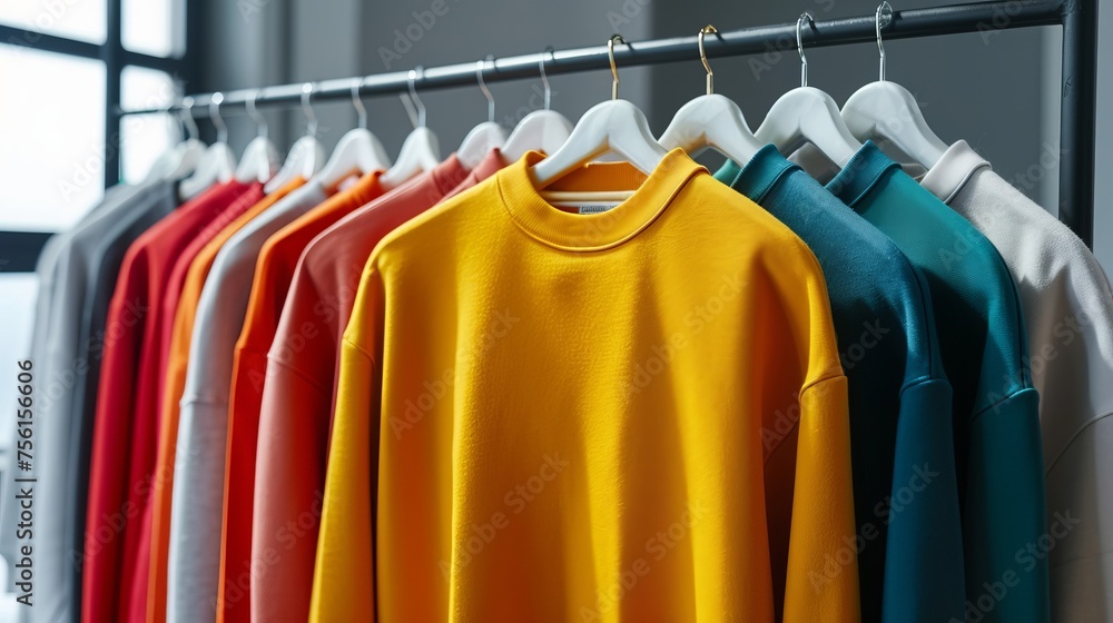 Obraz premium row different of colorful sweater