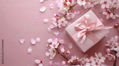 small elegant pink present gift box