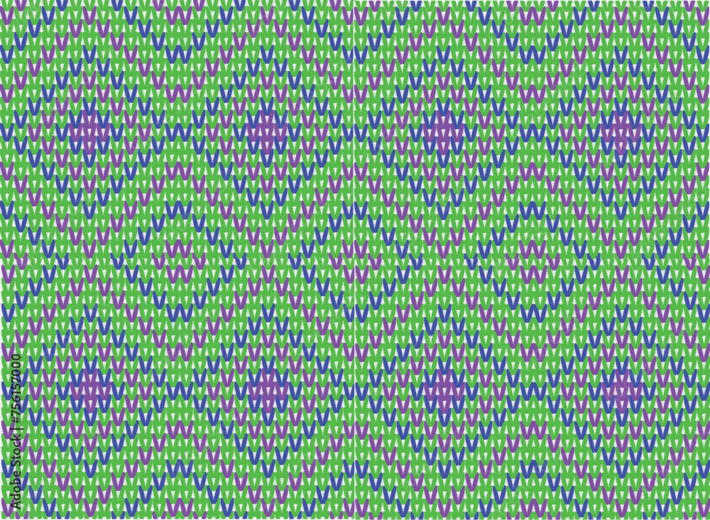 Seamless knitting pattern green purple zigzag Seamless knitting pattern green purple zigzag