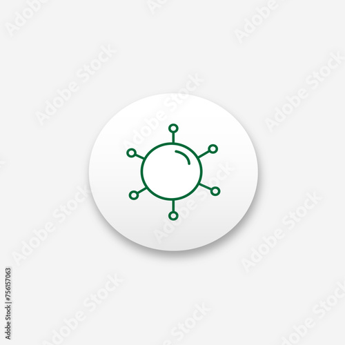 Simple virus drawing icon illustration. Coronavirus, covid 19