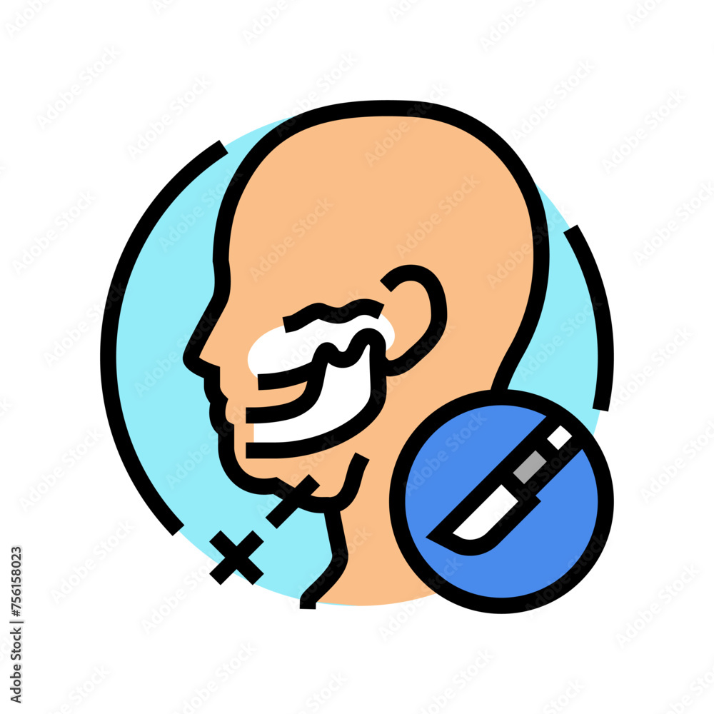 genioplasty surgery color icon vector. genioplasty surgery sign. isolated symbol illustration