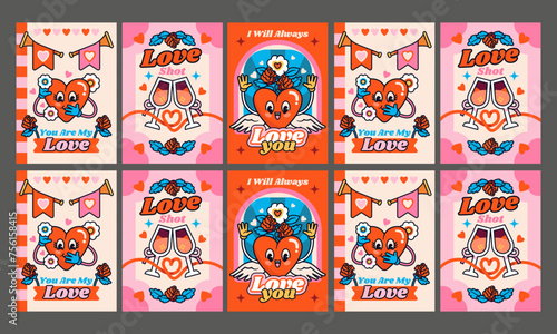 love card vector illustration flat design