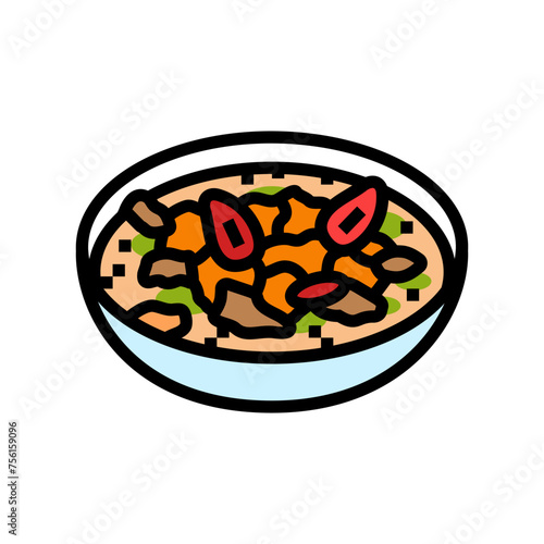 panang curry thai cuisine color icon vector. panang curry thai cuisine sign. isolated symbol illustration